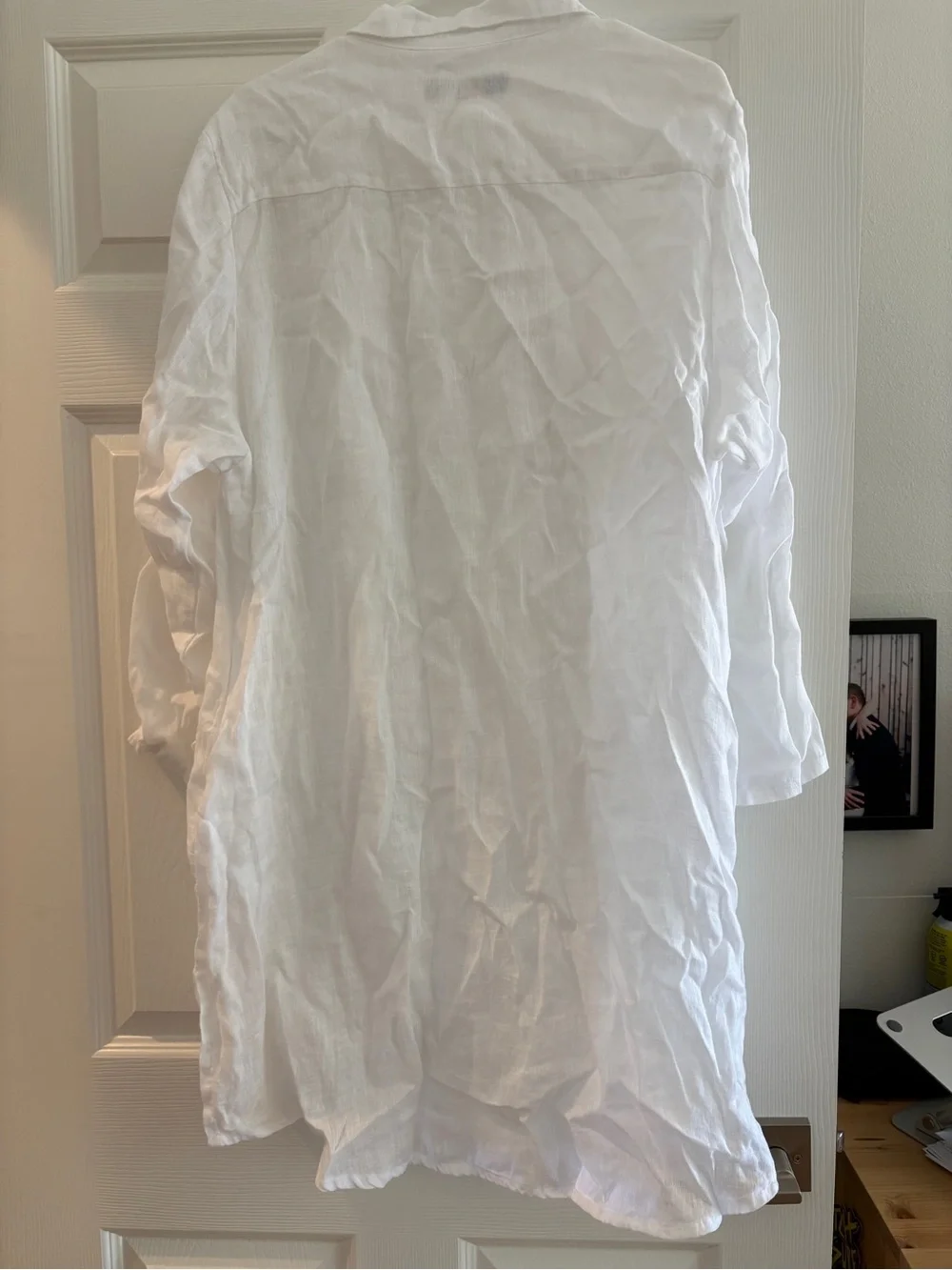 Lightweight White Linen Women’s Buttondown shift | like new!